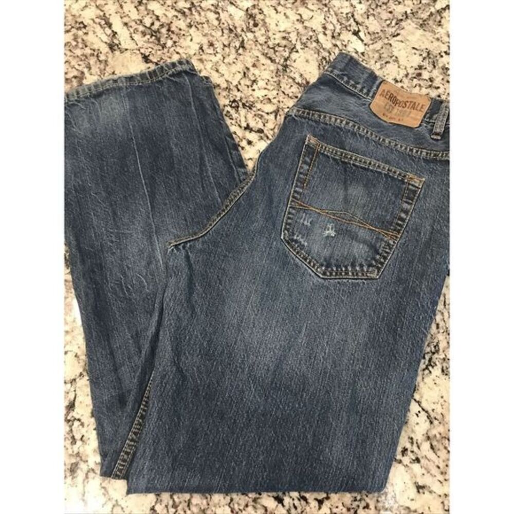 Aeropostale Comfort FitJeans Blue Denim pants men's 38x32 Distressed